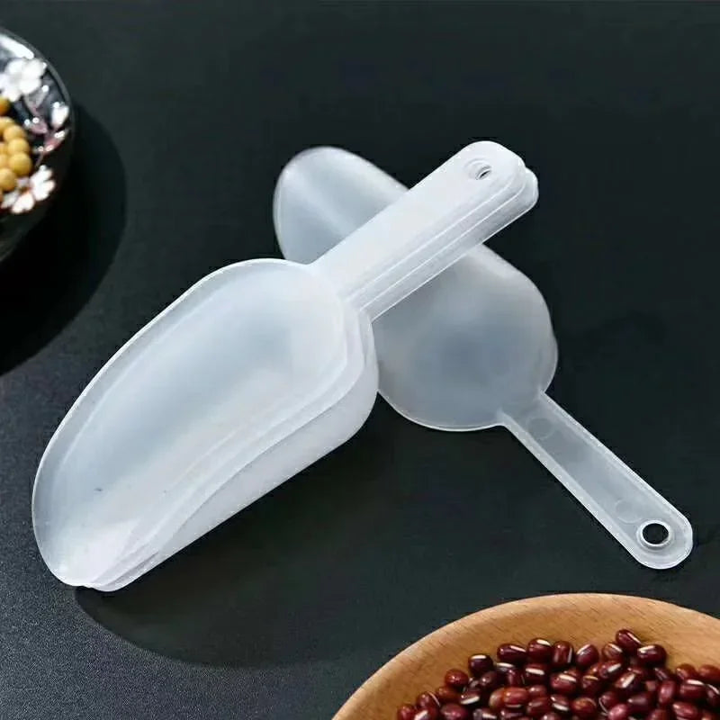 Plastic Flour Spatula Transparent Ice Shovel Kitchen Flour Spatula Ice Cream Spoon Dessert Pelles Bonbons Beans Baking Utensils