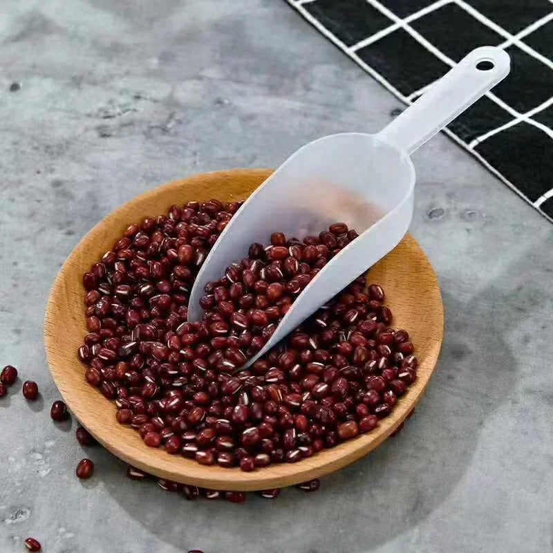 Plastic Flour Spatula Transparent Ice Shovel Kitchen Flour Spatula Ice Cream Spoon Dessert Pelles Bonbons Beans Baking Utensils