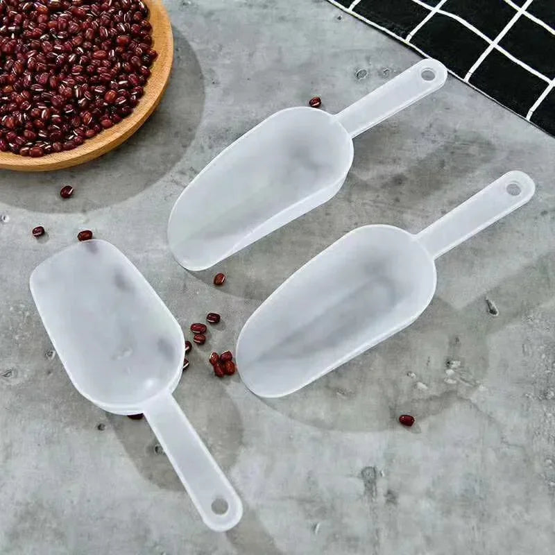 Plastic Flour Spatula Transparent Ice Shovel Kitchen Flour Spatula Ice Cream Spoon Dessert Pelles Bonbons Beans Baking Utensils