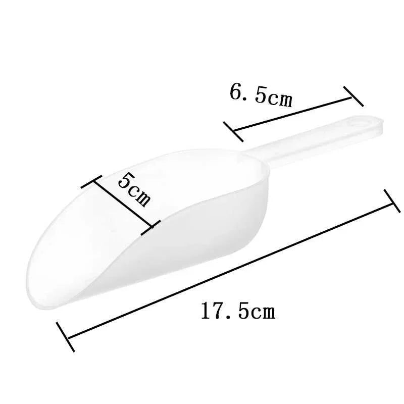 Plastic Flour Spatula Transparent Ice Shovel Kitchen Flour Spatula Ice Cream Spoon Dessert Pelles Bonbons Beans Baking Utensils