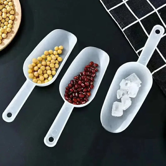 Plastic Flour Spatula Transparent Ice Shovel Kitchen Flour Spatula Ice Cream Spoon Dessert Pelles Bonbons Beans Baking Utensils